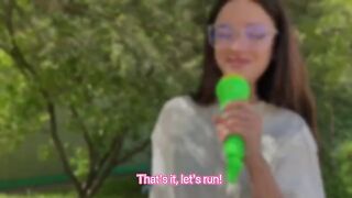 A cute girl got fucked in the forest, I guess