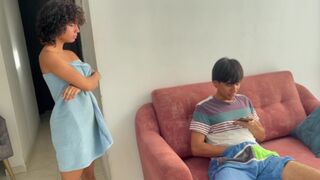 If you don't fuck me, I'll tell my stepdad you jerk off to my pics