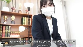 The gardener fucked the Asian teacher Mya Mya in class