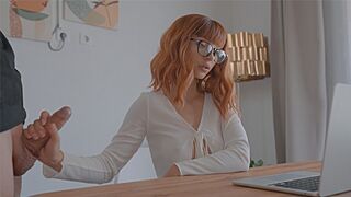 A sexy girl fucked by a guy with a big cock on Zoom