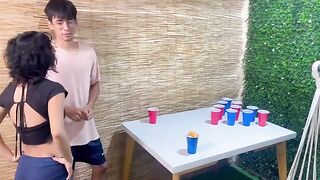 A game between stepbrothers ended up in sex and a cumshot