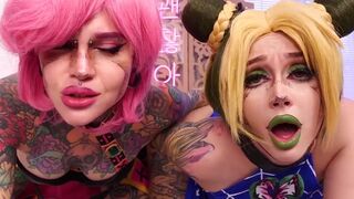 Kinky woman fucks in her ass hole with two guys in a threesome adventure