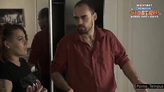 Hot Russian teacher fucks students in a steamy orgy scene