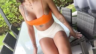 A photographer creeps and oiled Sisi Rose’s tits and ass