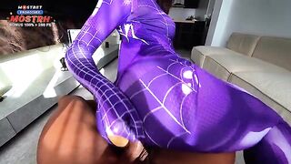 Mary J steals Miles Morales' powers with multiple creampies in this steamy scene