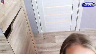 A beautiful woman in sexy underwear showcases her body