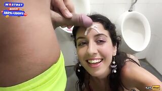 I did a crazy cum walk on the waterfall and got many facials