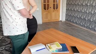 The student is having an affair with his hot teacher