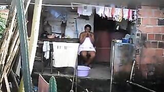A black girl did not know about the hidden phone camera