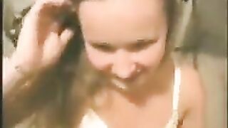 A little girl is having fun with a man in these explicit images