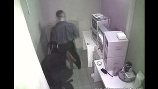 A secret camera captured intimate moments in the office