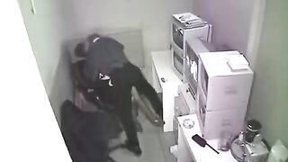 A secret camera captured intimate moments in the office