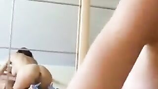 A young couple enjoy private moment, girl demonstrates her blowjob skills in this intimate homemade video