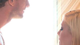 The couple has sex right in the shower at home, a very hot scene!
