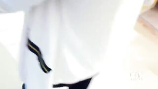 A sexy girl gave a blowjob to her guy in his car while driving