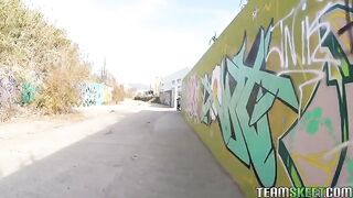 A man had sex with a girl on the street in public place