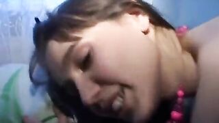 Instead of doing homework, two passionate Russian students have sex