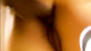 Two guys fucked sexy Asian at her home