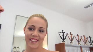 The whore received a new dress for her mouth work