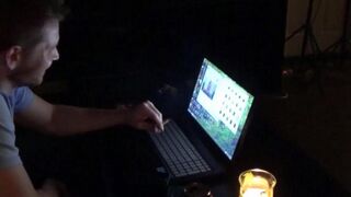 A wife, excited by porn, fucks her husband with passion and skill