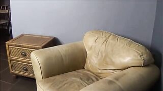 A wife, excited by porn, fucks her husband with passion and skill