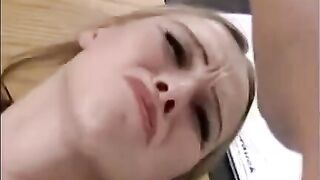 Girl has sex with a guy while playing with her hand