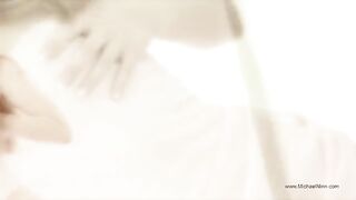 The cutie masturbates herself with skilful fingers, excitingly moaning