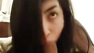 A lesson in giving a blowjob, captured in a steamy homemade scene