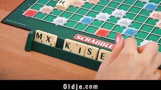 A blonde seduced a peasant in the kitchen, and then they had sex on the table