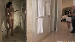 Johnny Sins roughly fucked a girl in the bedroom