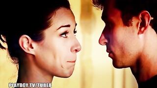 The young whore is fucking near the fireplace