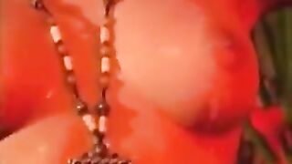 The girl is having fun at home and gets caught peeking
