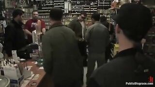 Rough sex in the shop with a pretty girl