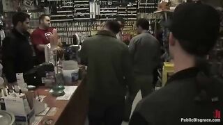 Rough sex in the shop with a pretty girl