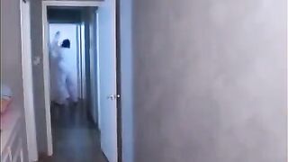 Monster penetrated Asian girl through the mouth