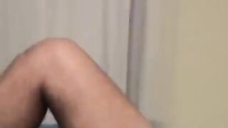 A man masturbates himself with his hand and imagines gay sex