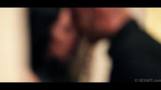 The guy completely satisfied the sultry brunette Gina Devine in bed