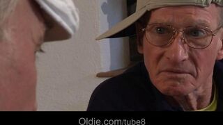 Two old people fucked with young girlfriends in 2020