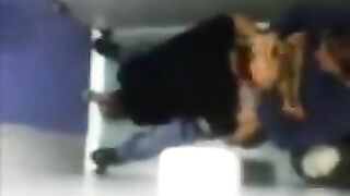 The camera in the toilet saw how two guys were sucking cock