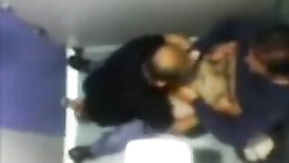 The camera in the toilet saw how two guys were sucking cock