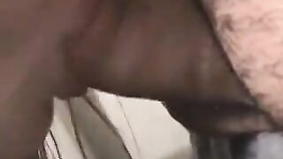 A tiny dick got fucked hard until it cum and flooded everything