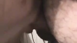 A tiny dick got fucked hard until it cum and flooded everything