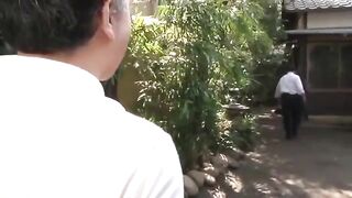 A beautiful Asian girl is having fun after learning, the end