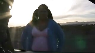 A fat woman opens her vagina for penetration of any size