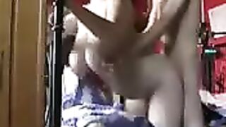 A juicy and appetizing ass of a housewife with big tits