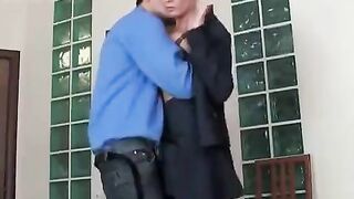 A mature Russian woman is fucking with her young boss boy