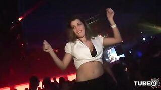 Students threw a wild party and celebrated with passionate sex