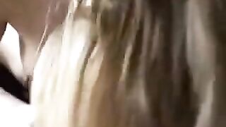 The young girl has sex right at her home, in the bedroom on the bed