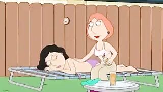 Lesbians fuck with Bonnie and Lois Griffin in a steamy Family Guy scene