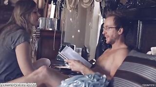 A seductive girl gets fucked hard by her father in this hot scene
